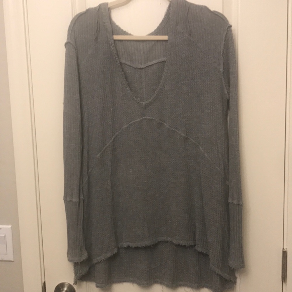 Gray free people sweater